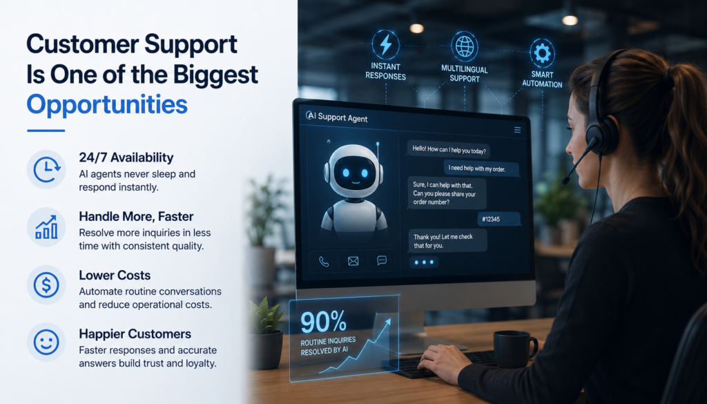 AI agents for customer support work 24/7
